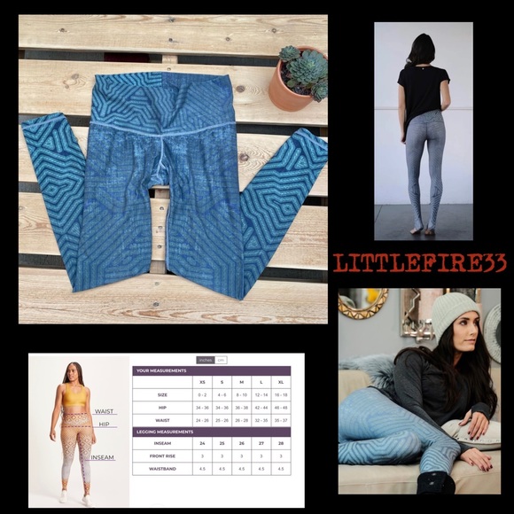 ✨NIYAMA SOL EUCALYPTUS CIRCUIT BAREFOOT LEGGINGS M - Picture 12 of 12